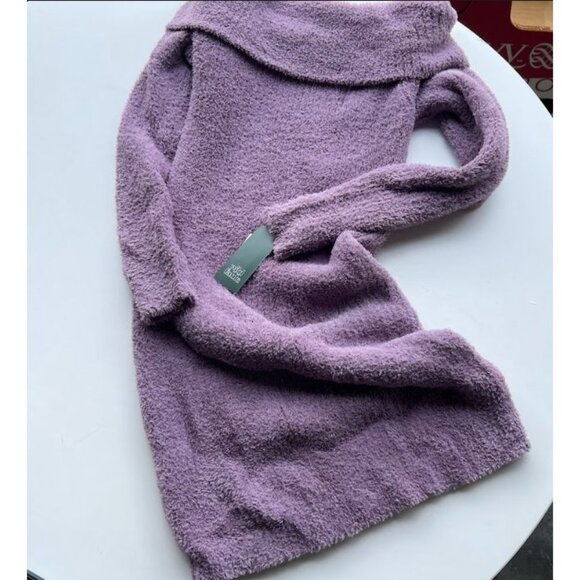 Wild Fable Women's Long Sleeve Mini Sweater Dress Purple Large - Picture 3 of 6